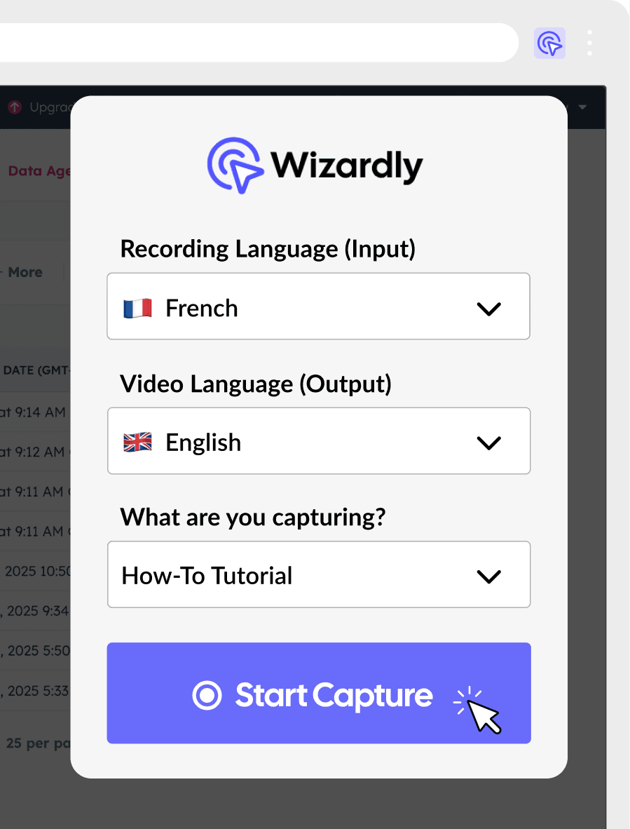 Wizardly language selection interface
